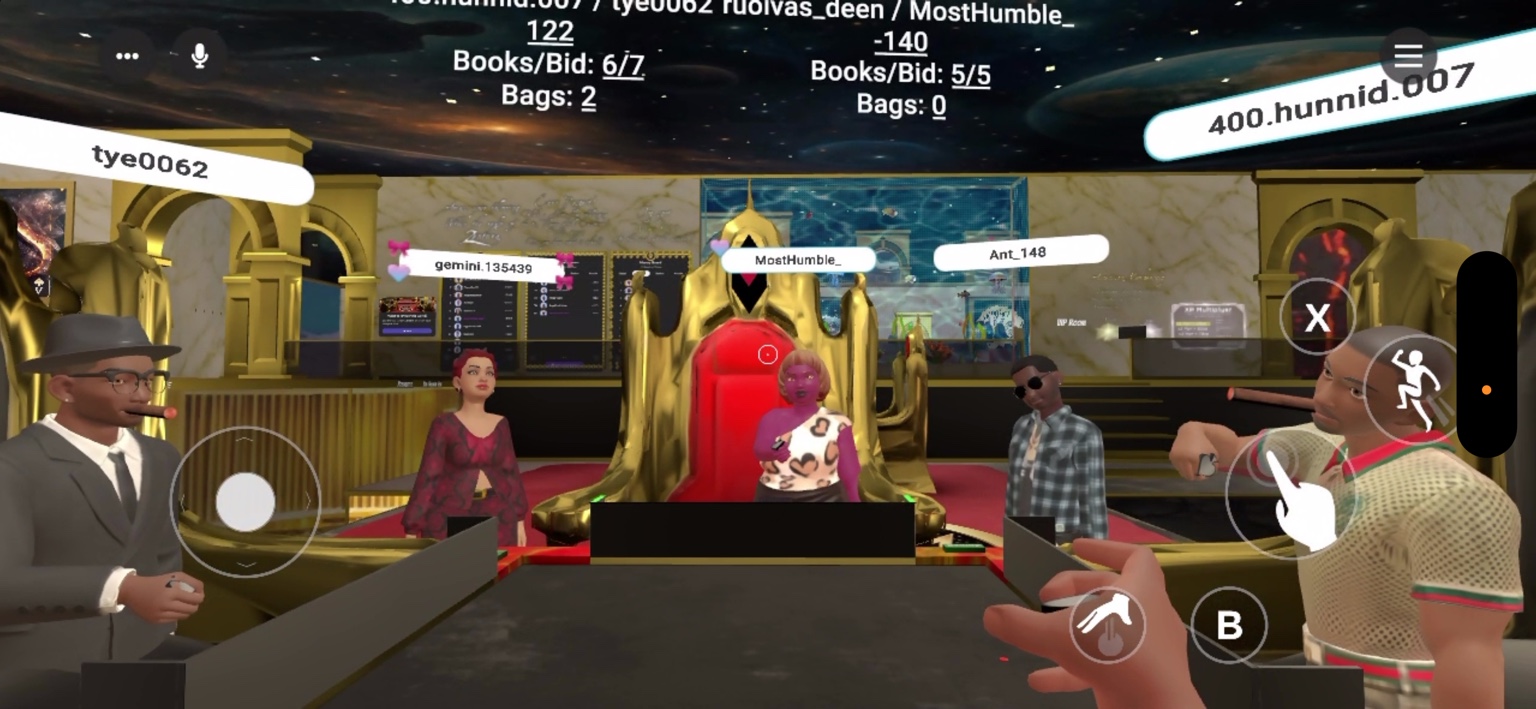 Live competition at a 52 Hittas event table